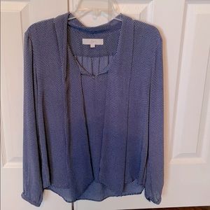 Loft polka dot blouse size M